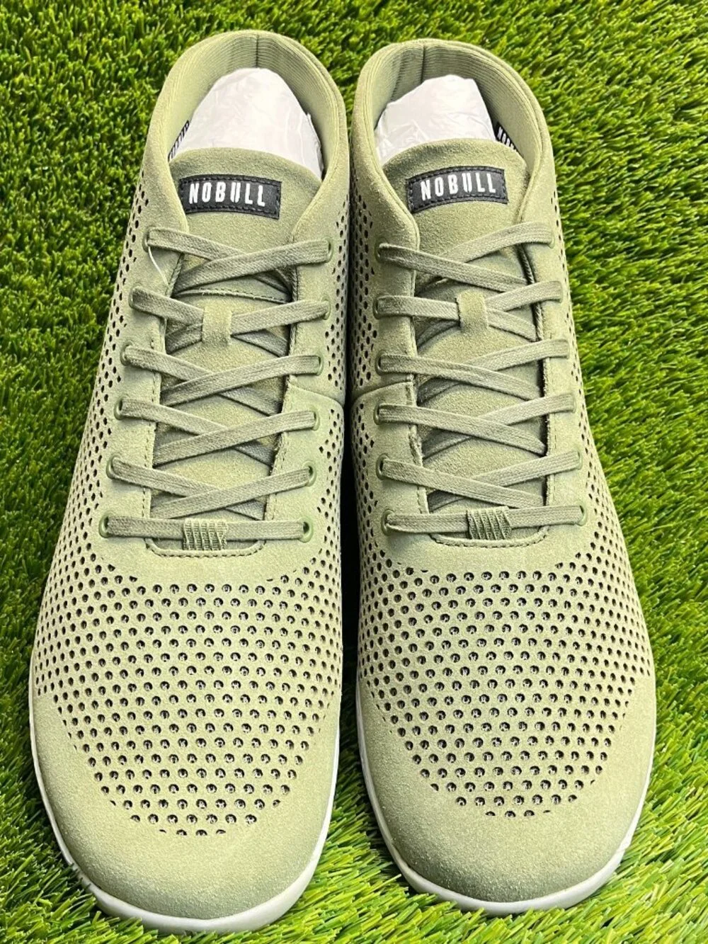Nobull Mid Suede Trainers Mens Size 18‎ Green Running Lace Up Shoes Sneakers